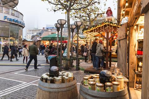 Frankfurt Christmas market stalls