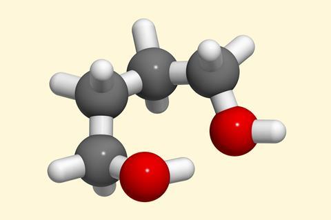 1,4-бутандиол модел куглице и штапа