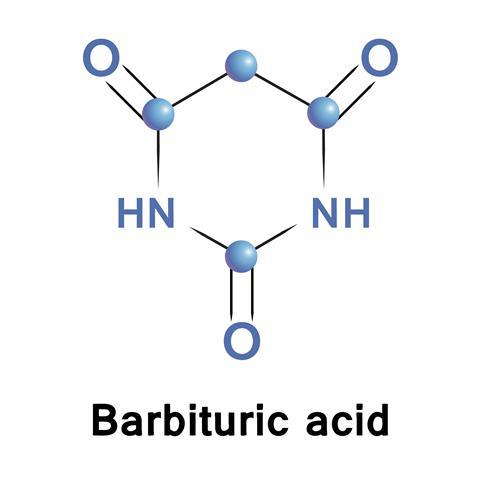 Barbituric acid molecule diagram 