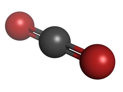 Carbon dioxide (CO2) molecule 