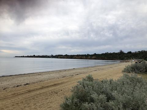 A deserted beach