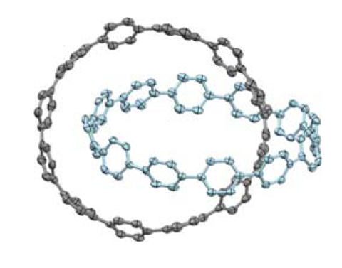 An image showing the structure of an all-benzene catenane