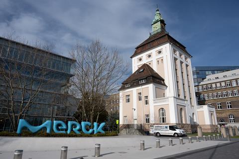 Merck signage in Darmstadt