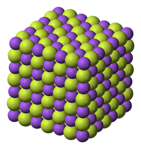 Sodium fluoride 3D rendering 