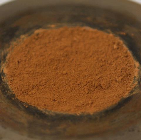 Powder in a sample container