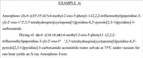 Extract of experimental procedure