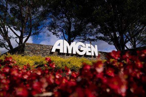 Amgen headquarters sign