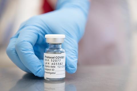 An image showing the Oxford University-AstraZeneca coronavirus vaccine