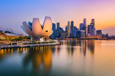 A photograph of Singapore's skyline