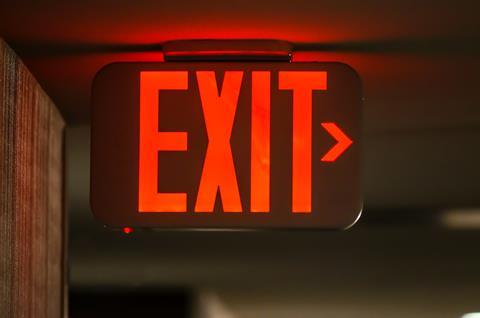 American exit sign