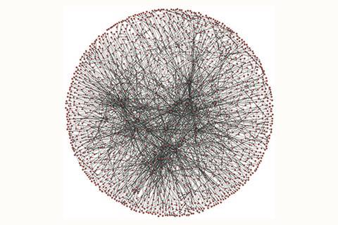 An image showing a network of organic chemistry