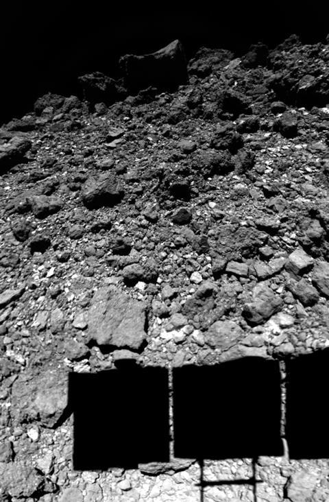 An image showing the near surface of 162173 Ryugu