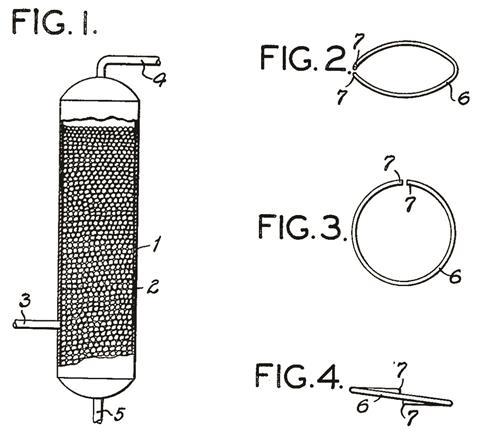 0717CW - Classic Kit - Fenske fractionating column helices - line drawing