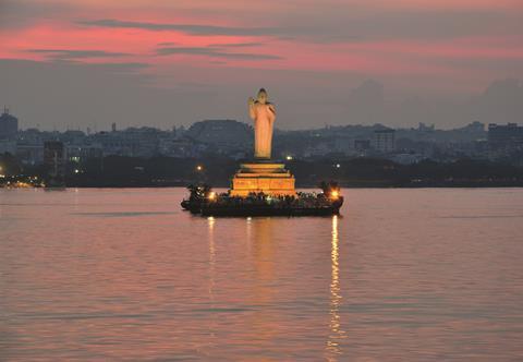 Statue of Buddha in the Hussain Sagar