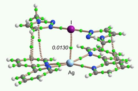 An image showing the distribution of bond critical points and bond paths