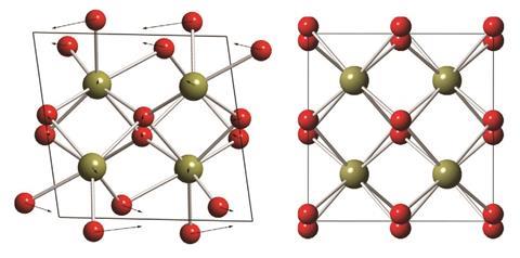 Monoclinic and tetragonal hafnium dioxide structures 