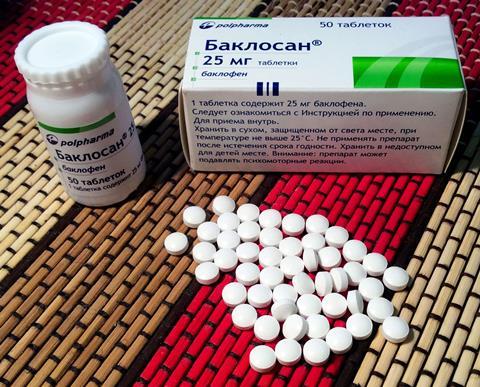 Russian baclofen (branded Baclosan) 25 mg tablets 