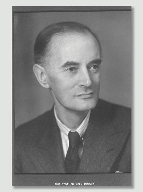 Early black and white photo of Christopher Ingold