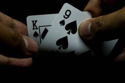An image showing a risky poker hand
