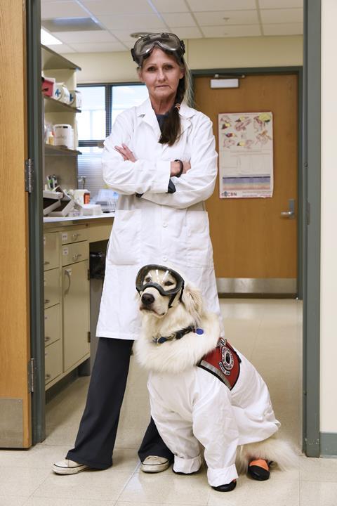 An image showing Joey Ramp and her service dog Sampson