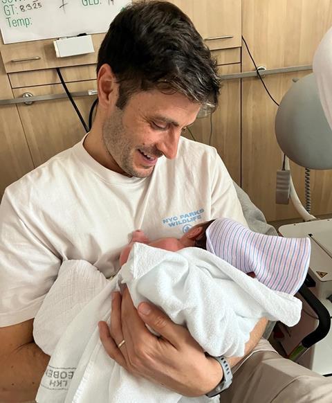 Matteo Tardelli with baby