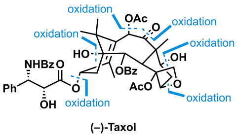 An image showing the structure of taxol