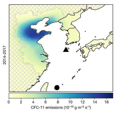 An image showing the mean emissions for 2014–2017