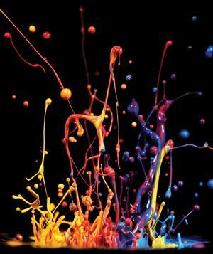 Paint splashing