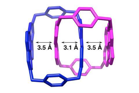 3D molecular structure of catenane radical
