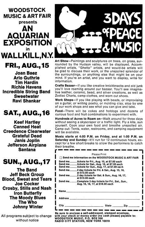 Woodstock newspaper advert