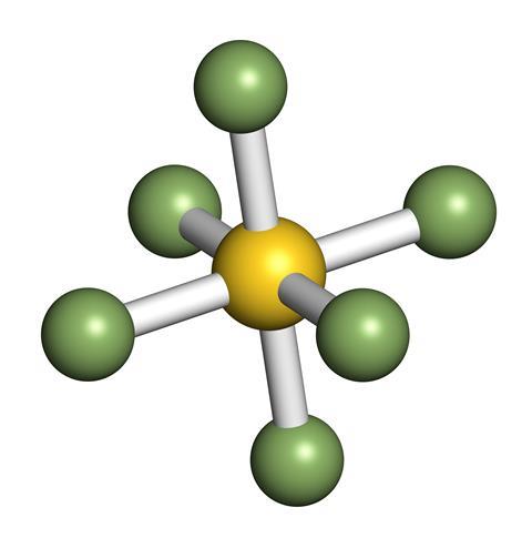 Sulfur hexafluoride molecule
