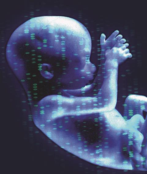 Gene manipulation, designer baby concept artwork