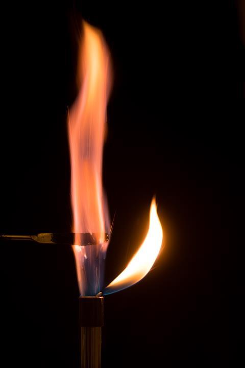 Potassium permanganate burning