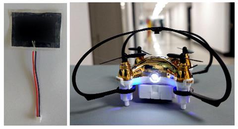 An image showing the integrated SSLAB with C-LiXZM powering a small unmanned aerial vehicle