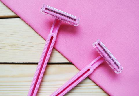 Pink disposable razors