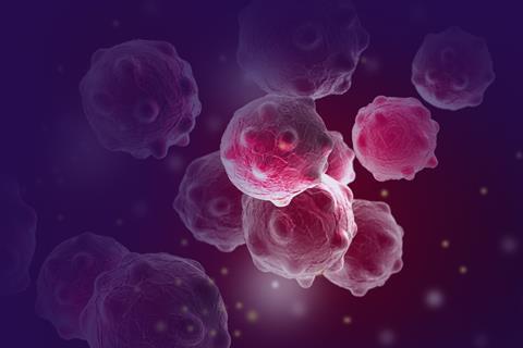 Digital 3d illustration of cancer cells in human body