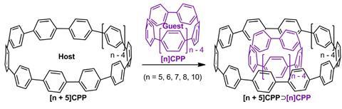 Onion-type carbon nanoring complex forming reactions