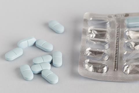 An image showing blue pills