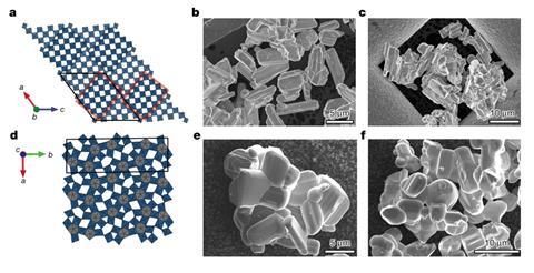 Nb16W5O55 and Nb18W16O93 crystal structure