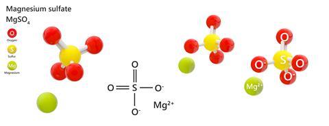 Magnesium sulfate - formula MgSO4 