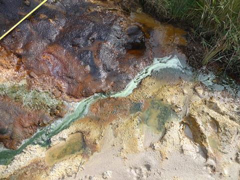 Image showing an acidic stream in Dorset, also known as 