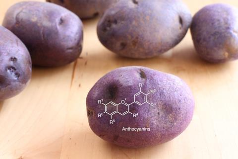 0318CW - Microbiome Feature - Purple potatoes and anthocyanins chemical structure 