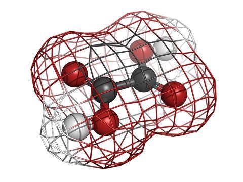 Molecola di acido ossalico