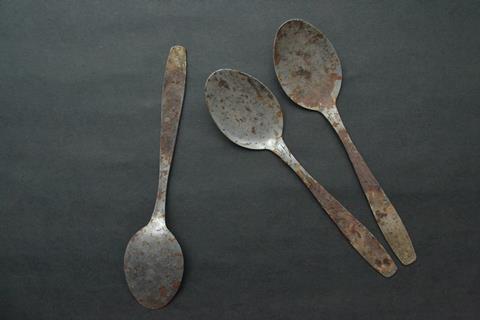 Rusty kitchen spoons