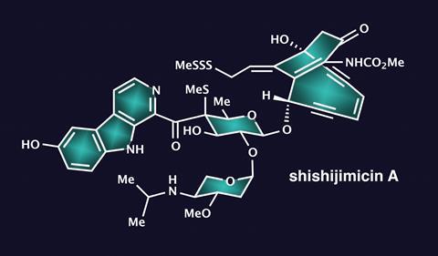 Shishijimicin A in K.C. Nicolaou's unusual colour scheme