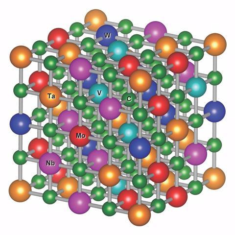 An image showing the structure of the new carbide