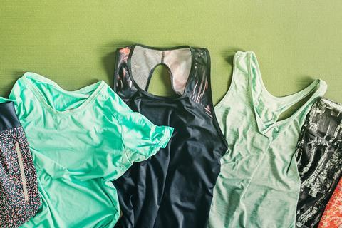 A photograph of old running clothes