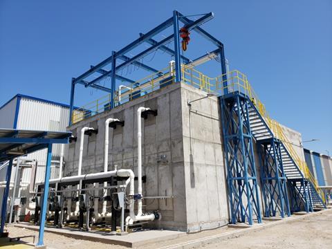 Calcite contact tank, Tocopilla desalination plant