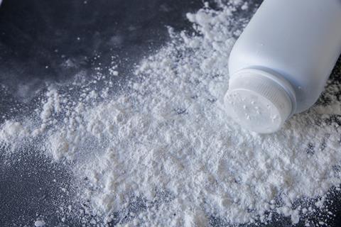 Talcum powder and bottle