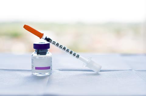 Botulinum Toxin glass vial and syringe 